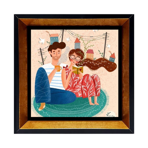 مدل قاب کاشی فانتزی مربعی سرامیکی