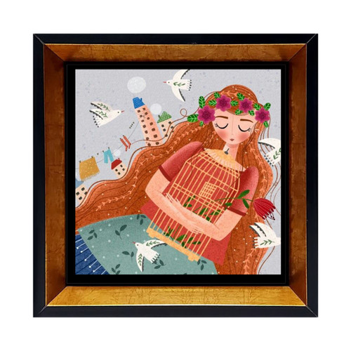 سفارش تابلو کاشی روی دیوار با قاب