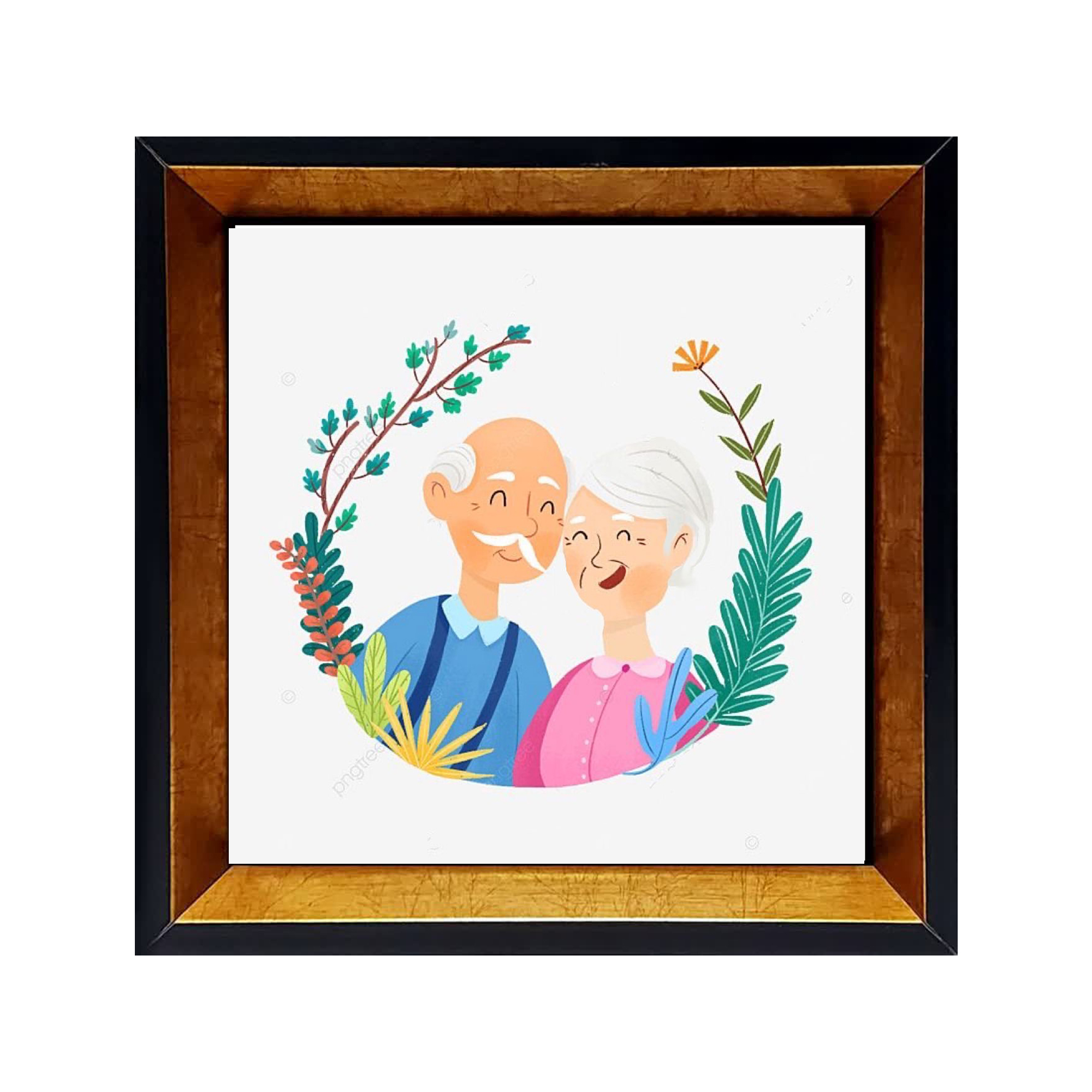 تصویر قاب کاشی مربعی مدل پدر و مادر