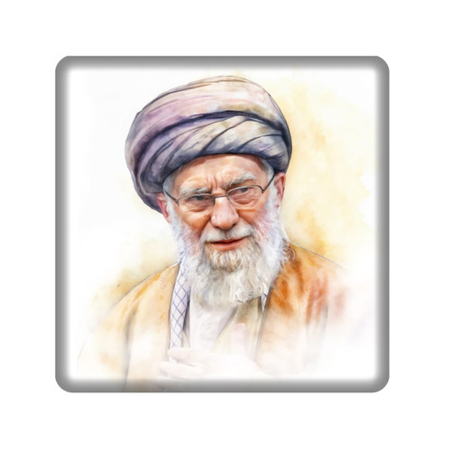 عکس کاشی دکوراتیو سید علی خامنه ای